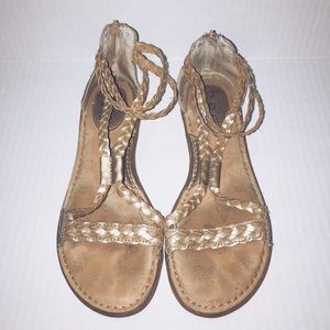 Earthy/Boho Golden sandals
